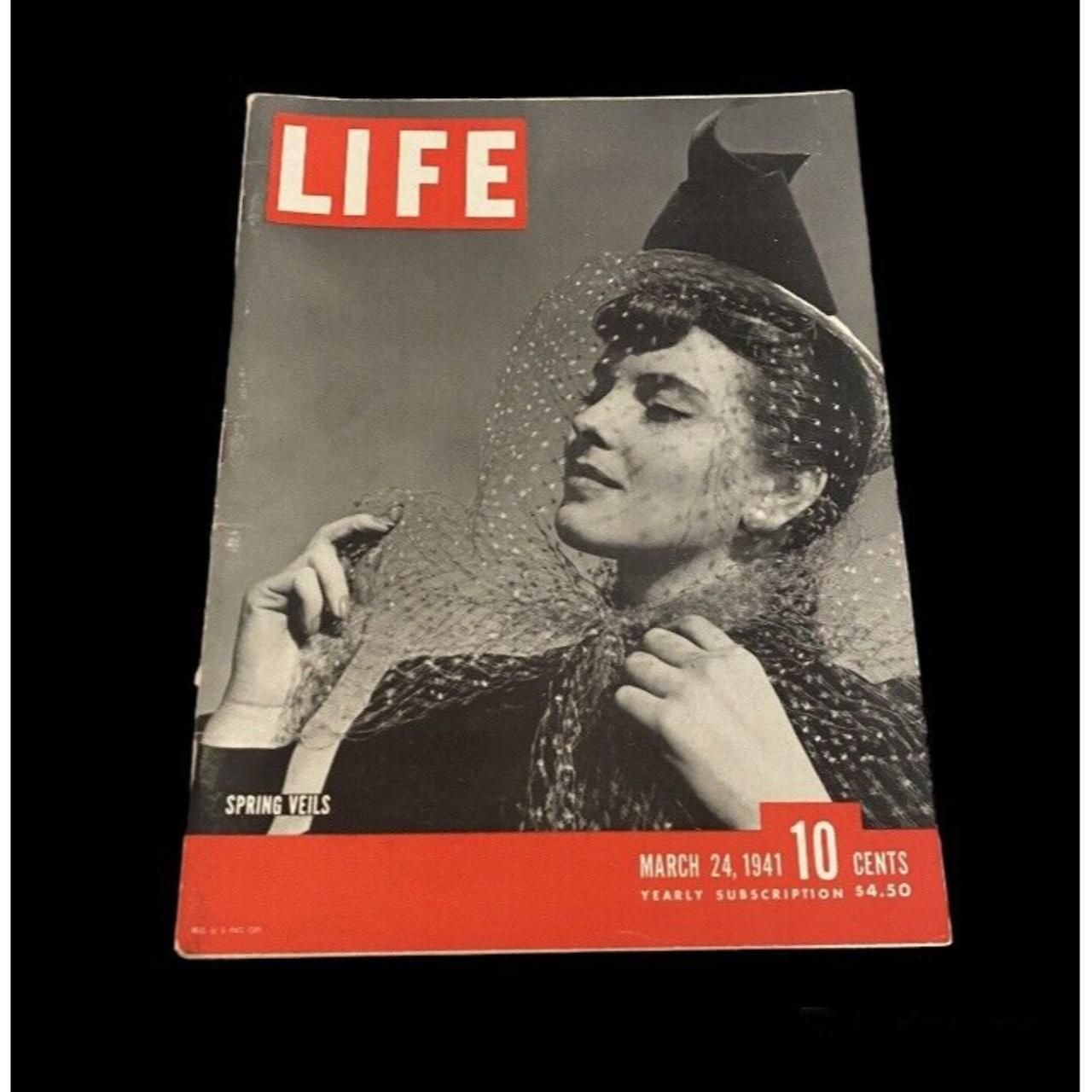 Vintage Life Magazine March 1942 Spring Veils - Depop