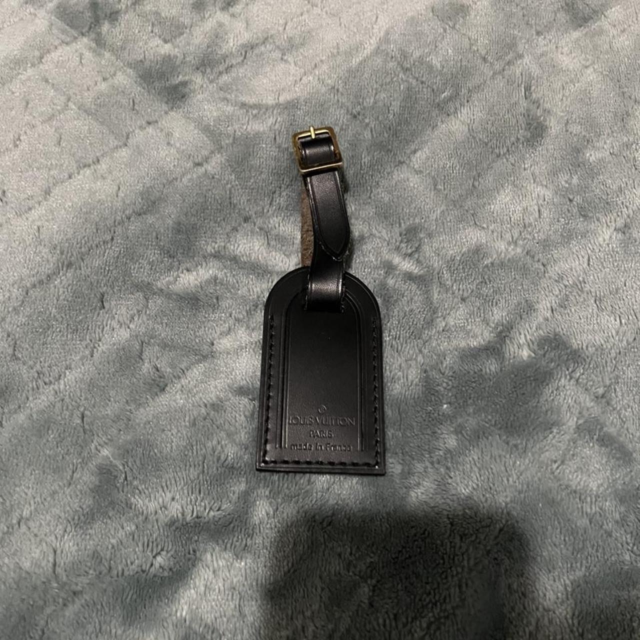 Louis Vuitton black epi leather luggage tag In - Depop