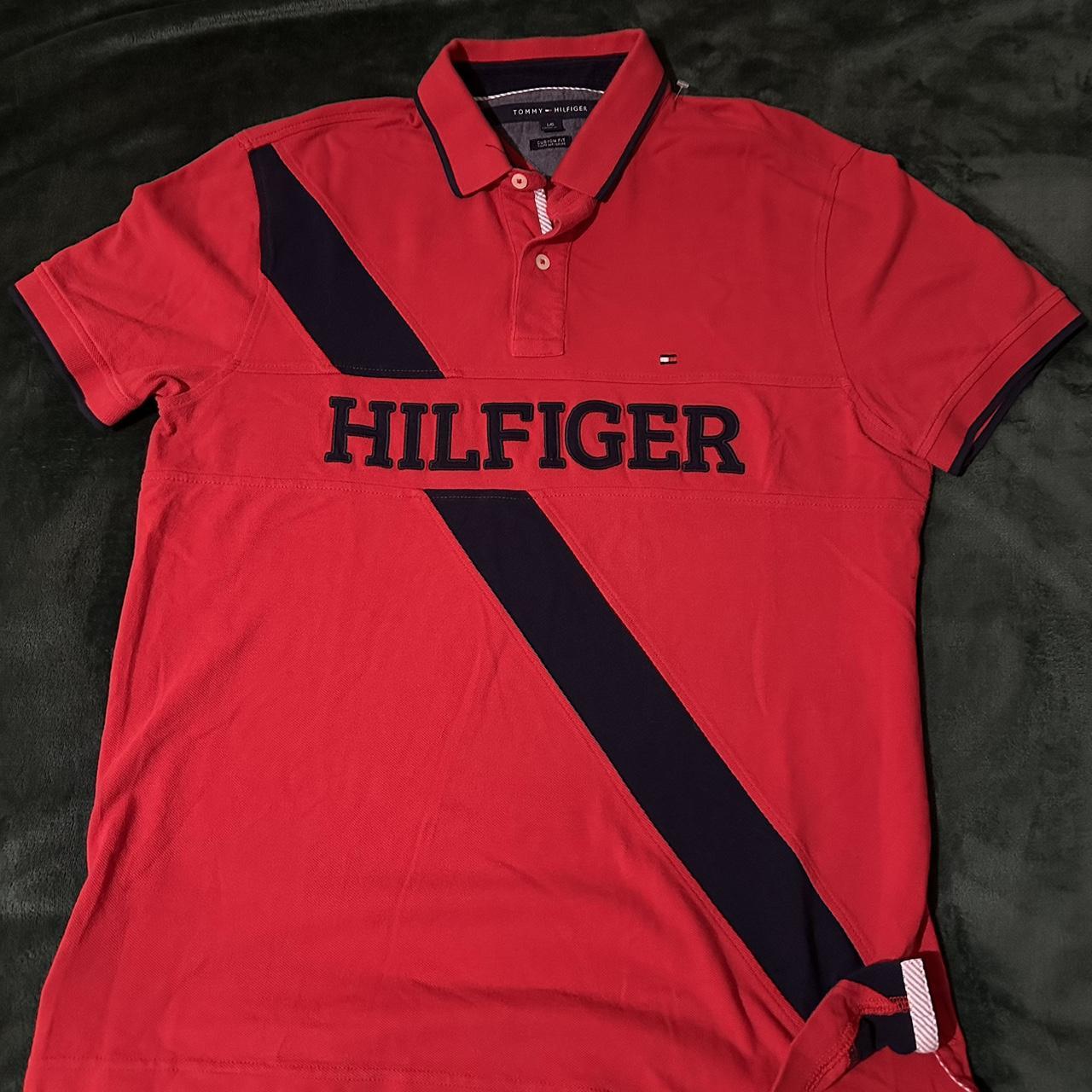 Tommy Hilfiger Men’s Large Polo Shirt Embroidered... - Depop