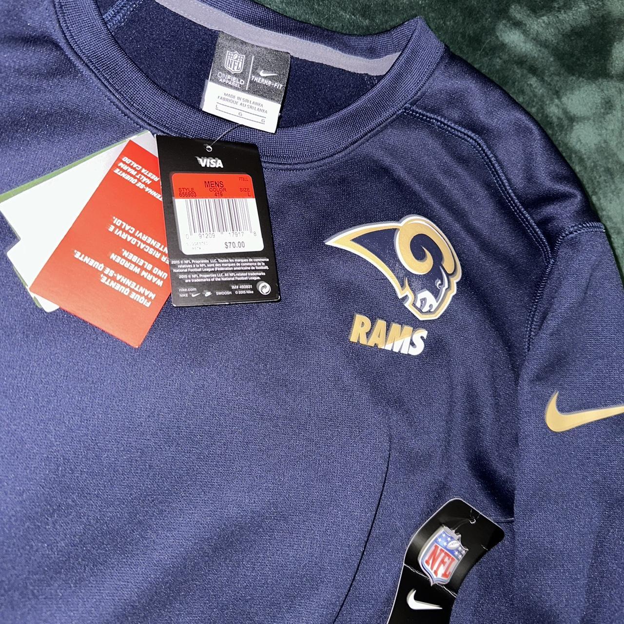 Mens Nike NFL Los Angeles Rams Dri-Fit Football Shirt Blue NWT