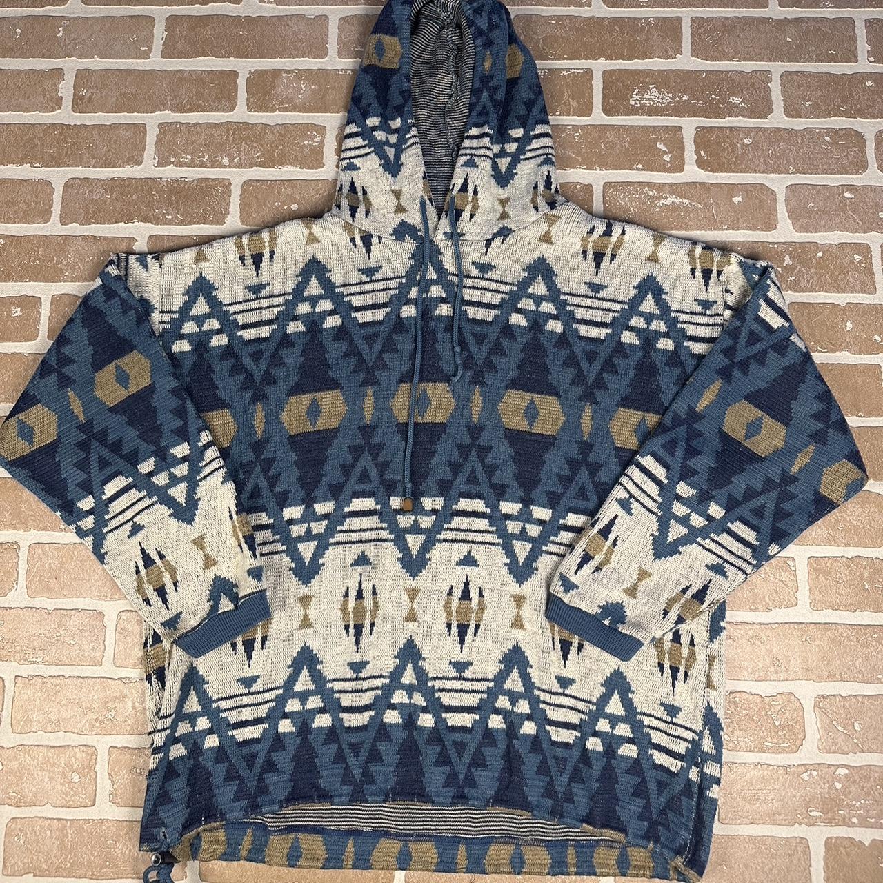Y2K Impact Aztec Men's Large Pullover Awesome... - Depop