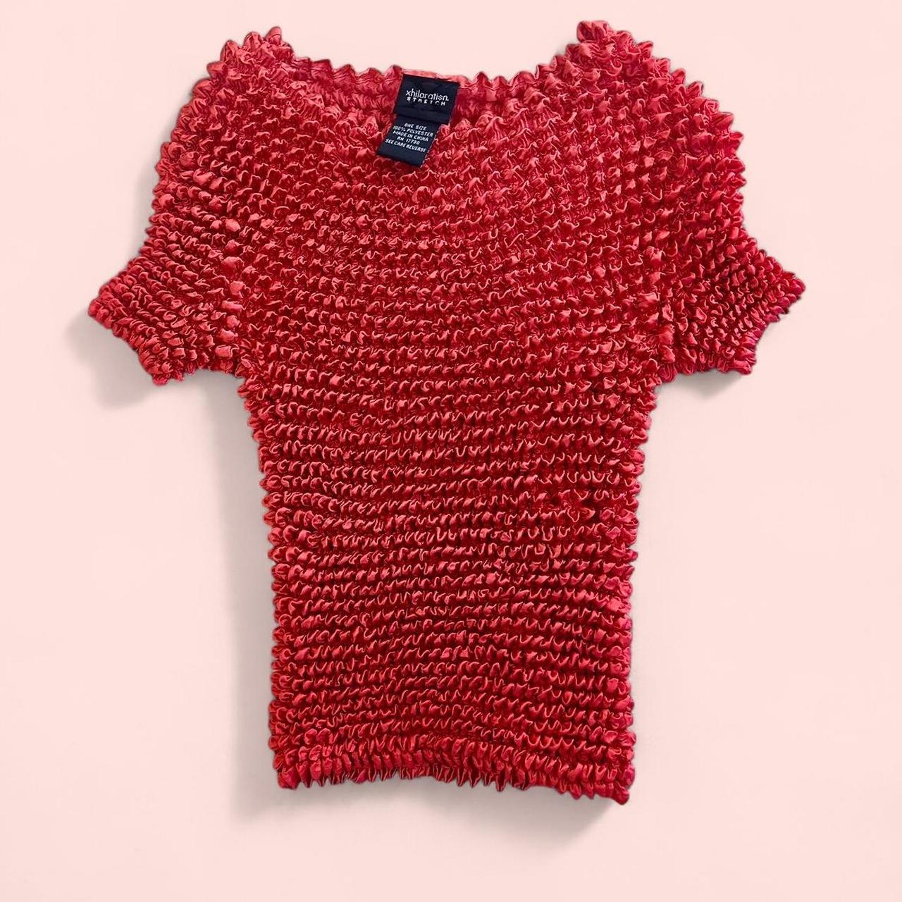 Xhilaration Women's Crop top - Red/Orange - One size – Orange/Red Popcorn shirt ONE SIZE
