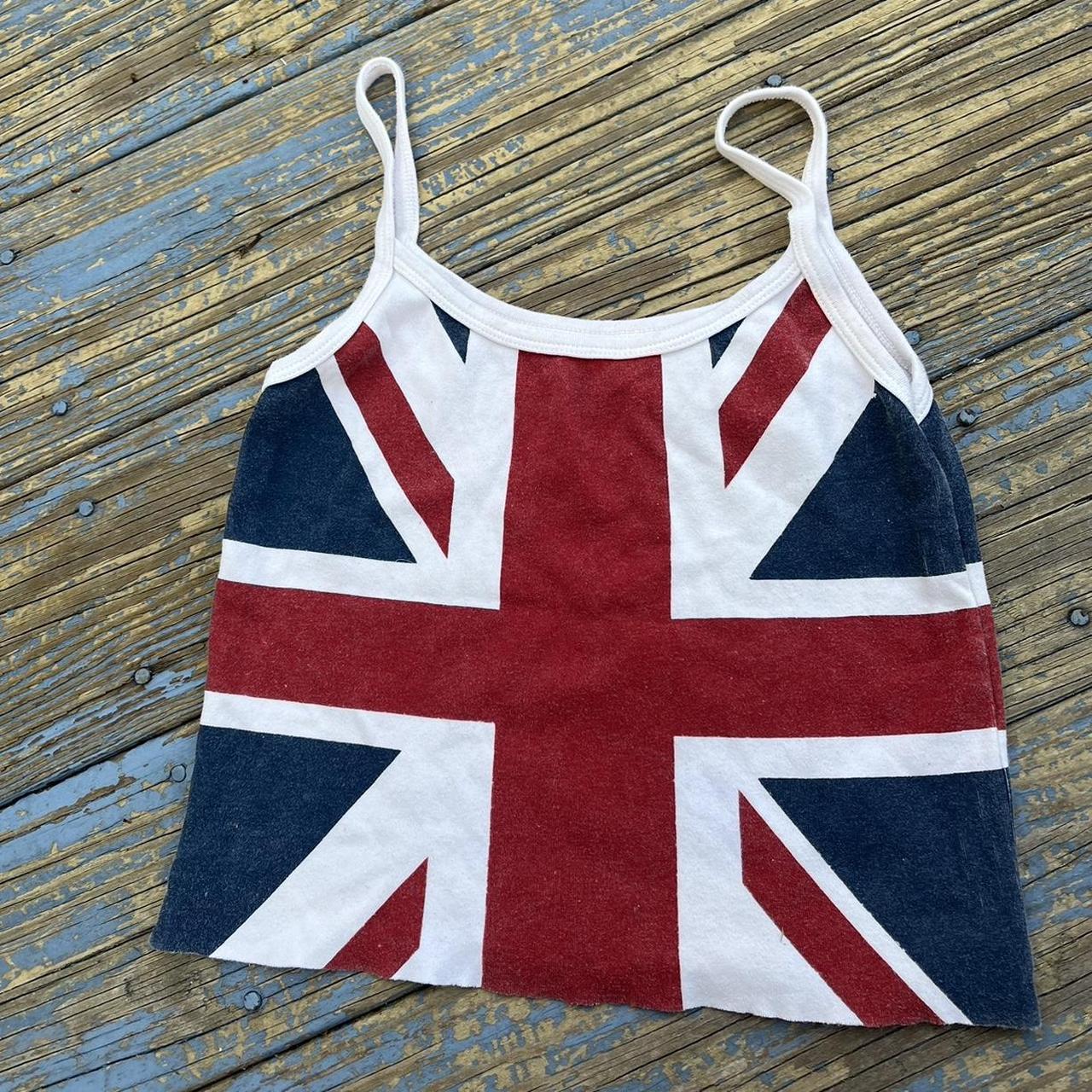 Brandy Melville Women's White and Red Vest Depop