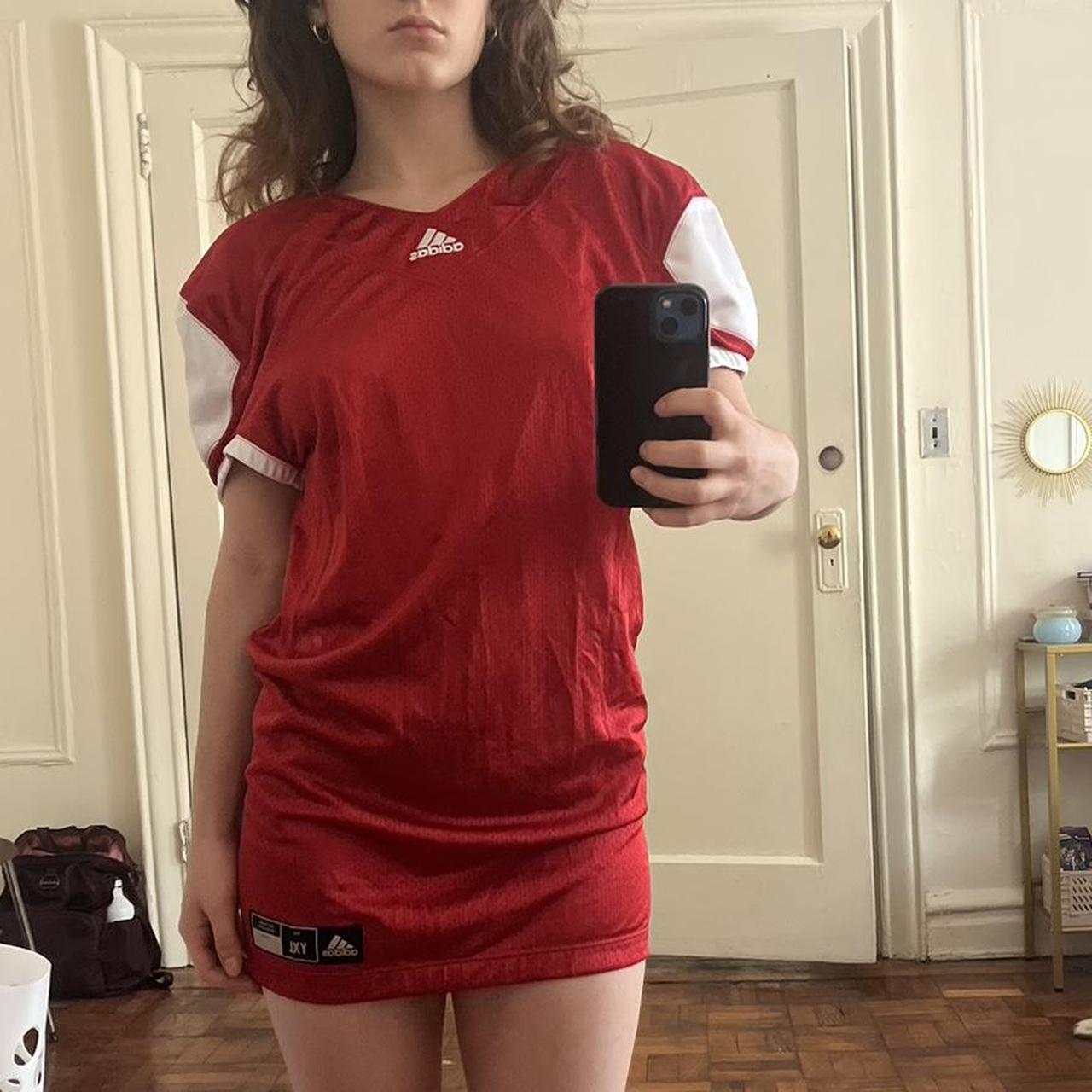 Adidas jersey dress. Youth XL so would best fit... Depop