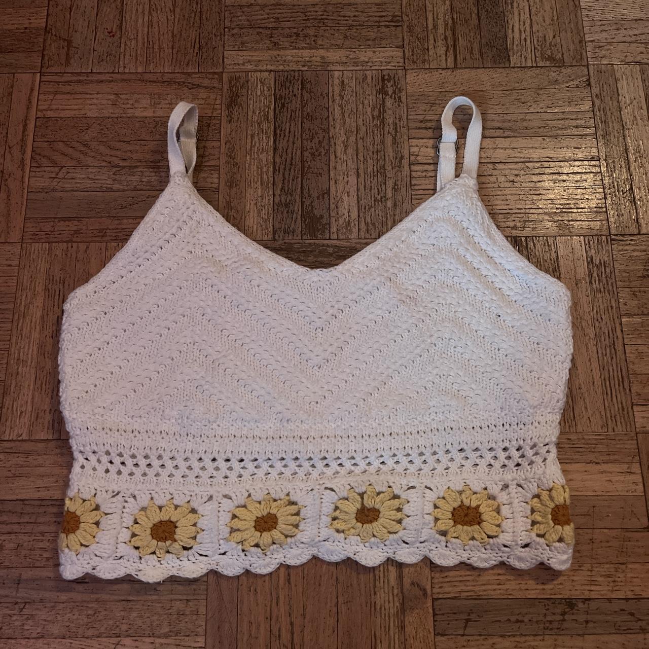 Sunflower Knitted Hollister Crop Top #Hollister #Summer - Depop