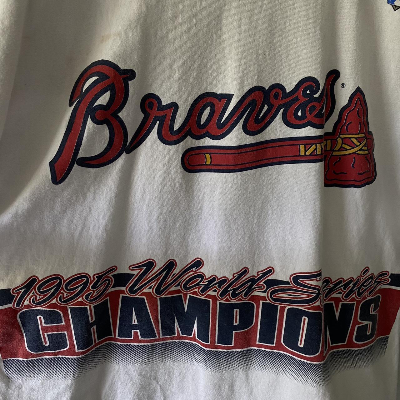 Vintage 1995 World Series Atlanta Braves - Depop