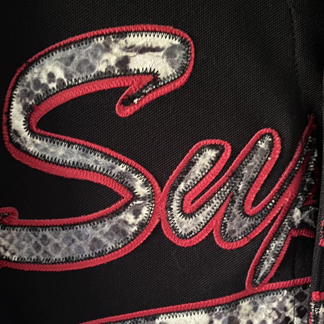 Supreme snake script baseball jersey, worn once and - Depop