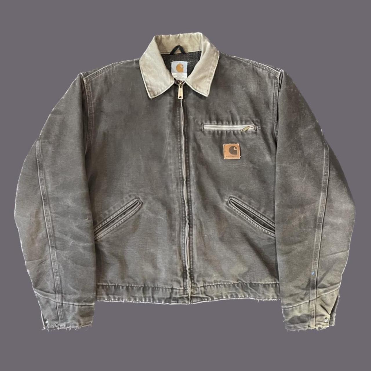 Vintage Carhartt Blanket Lined Detroit Jacket (J97)... Depop