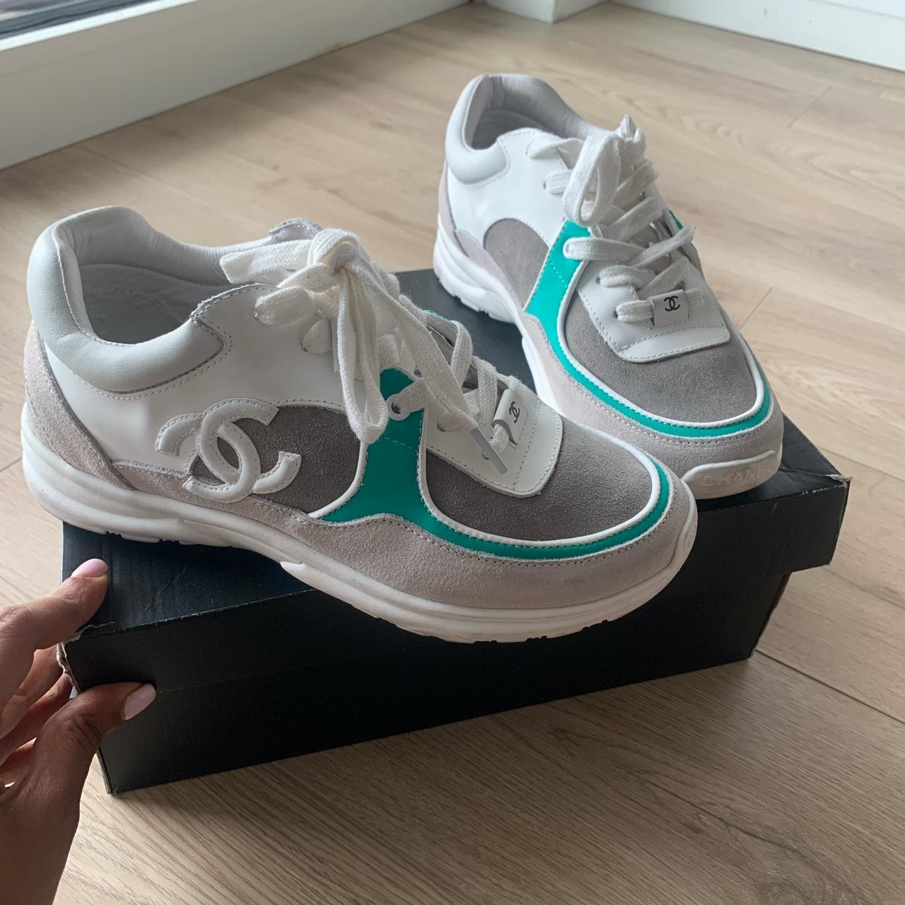 all white chanel runners