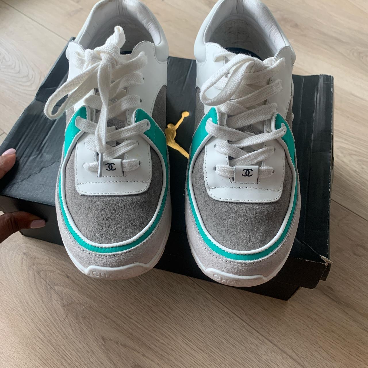 all white chanel runners