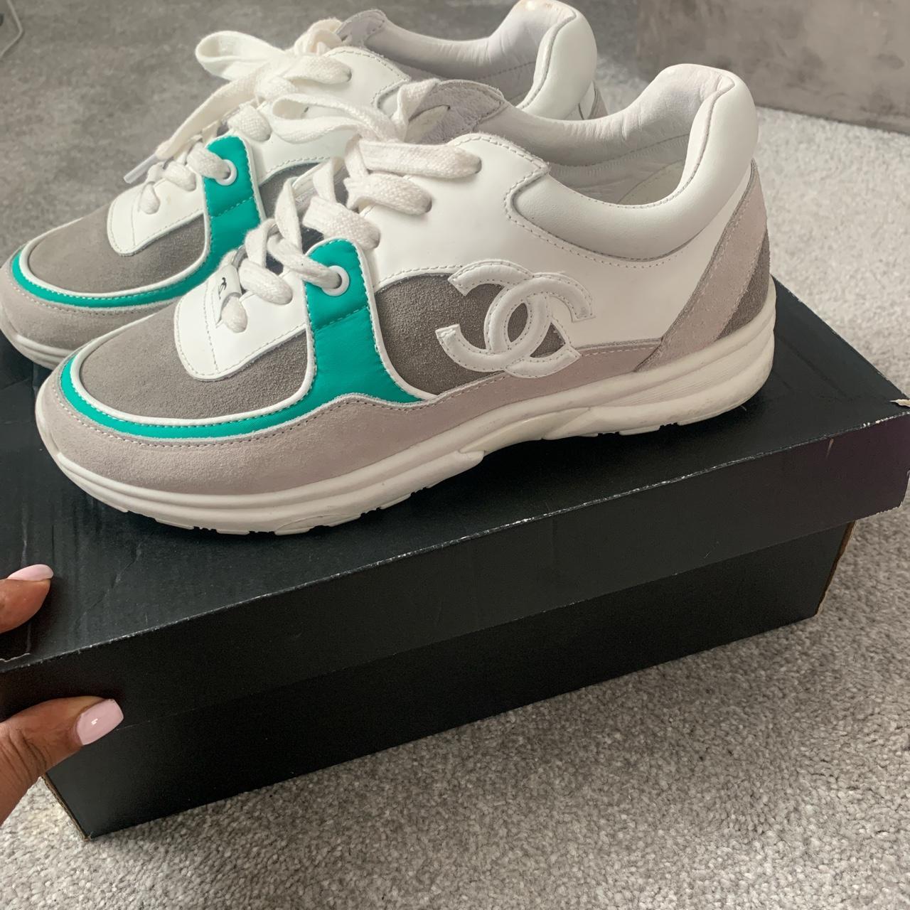 all white chanel runners