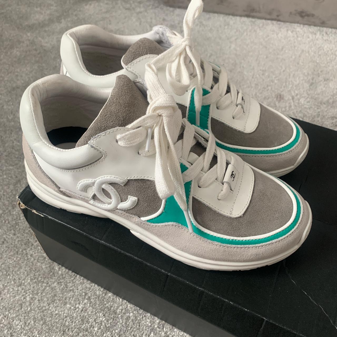 all white chanel runners