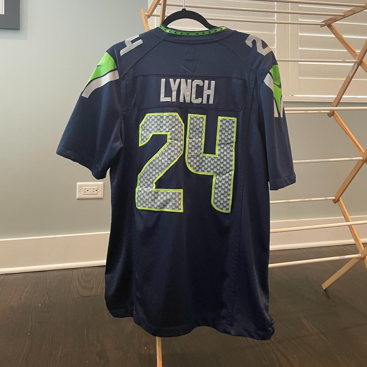 Marshawn Lynch Super bowl 48 jersey. Barely worn, - Depop