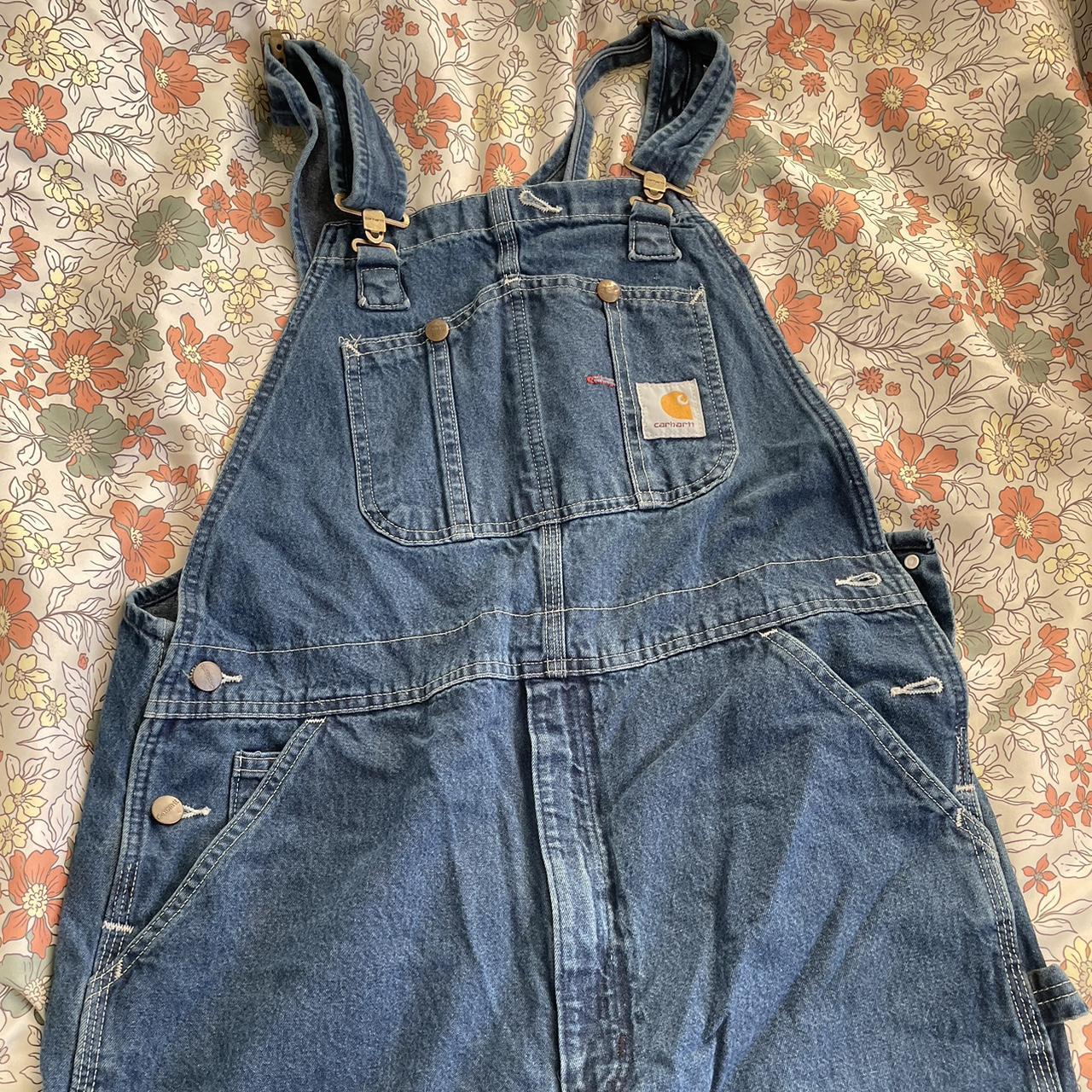 carhartt overalls once again.. too big on me but... - Depop