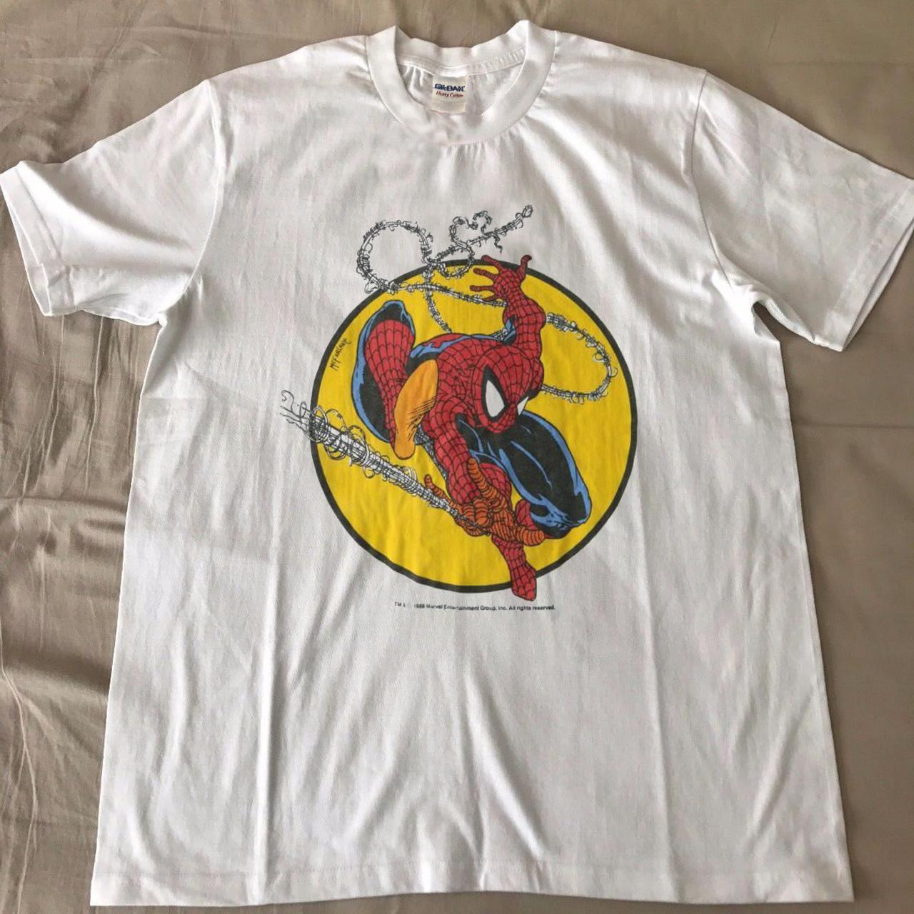 Vintage Shirt T-Shirt 1988 Spider-Man Todd McFarlane... - Depop