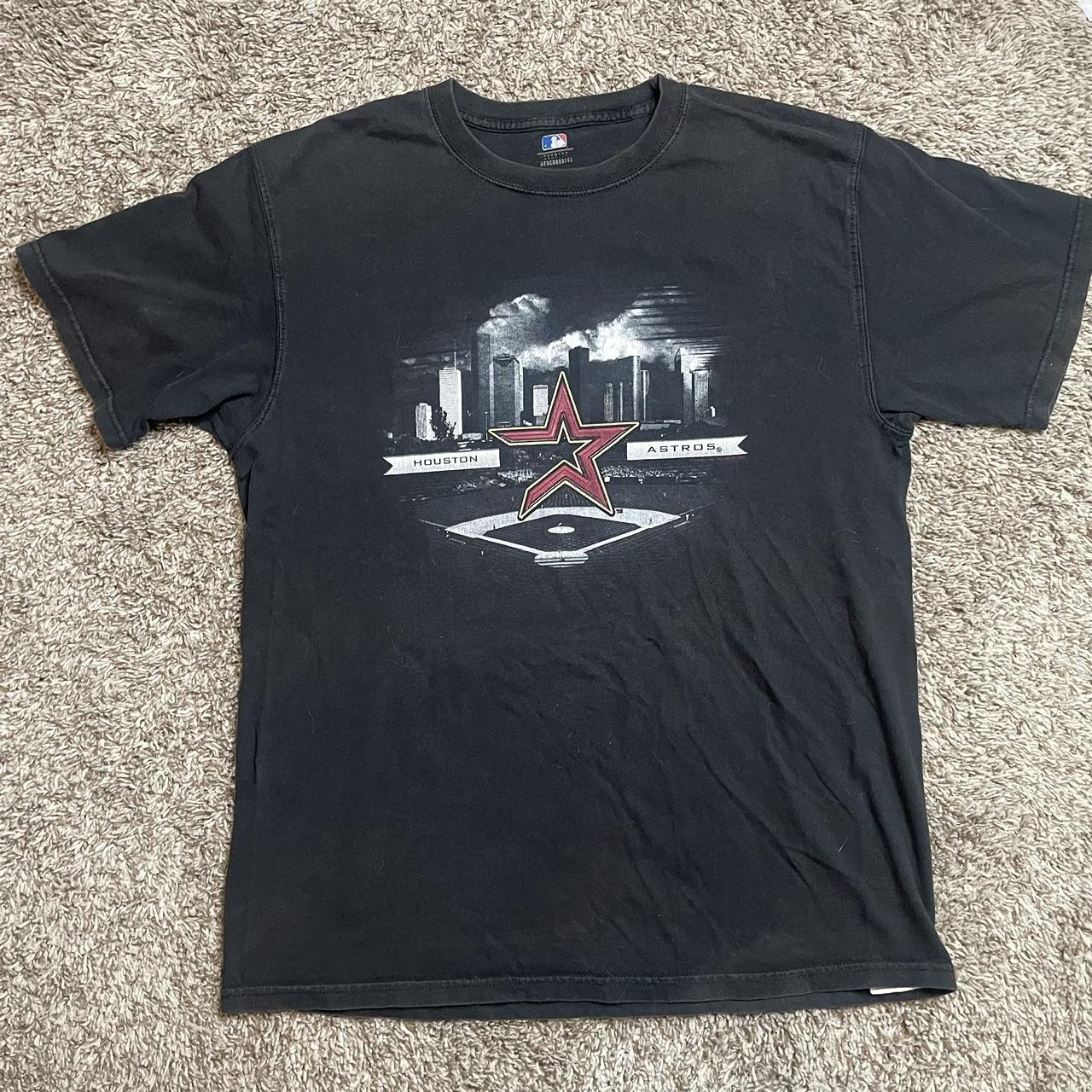 Majestic MLB Houston Astros Gray Tee Shirt Size - Depop