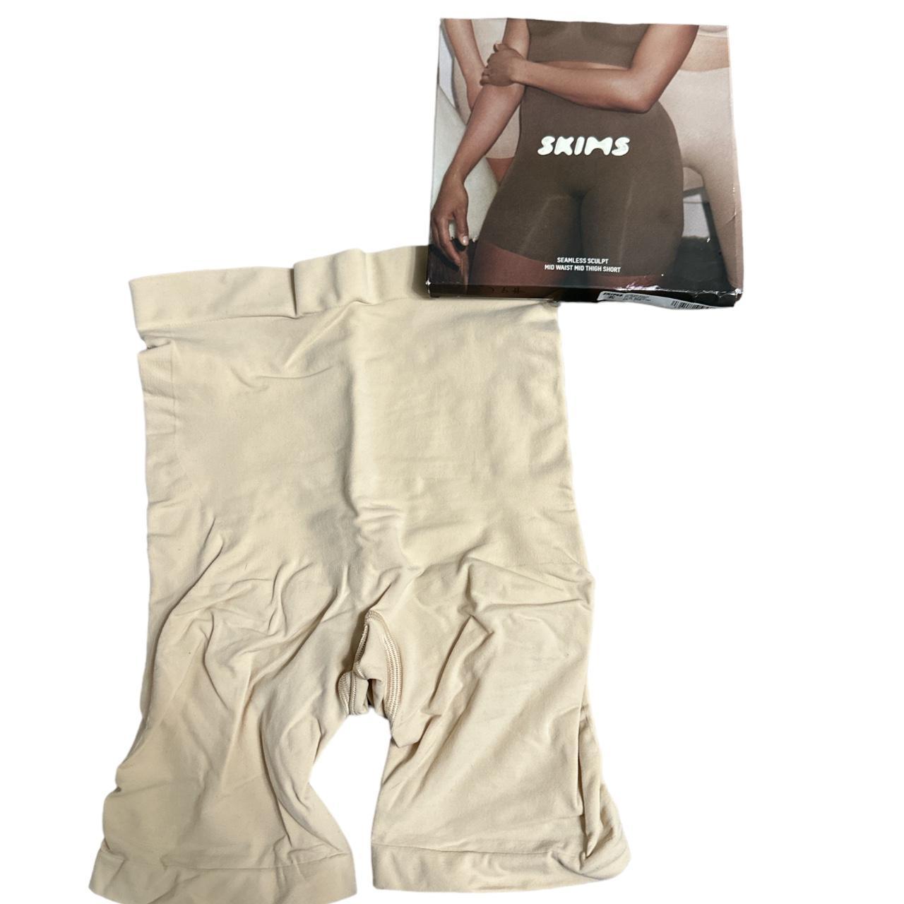 SKIMS seamless sculpt mid-tight shorts in colour - Depop