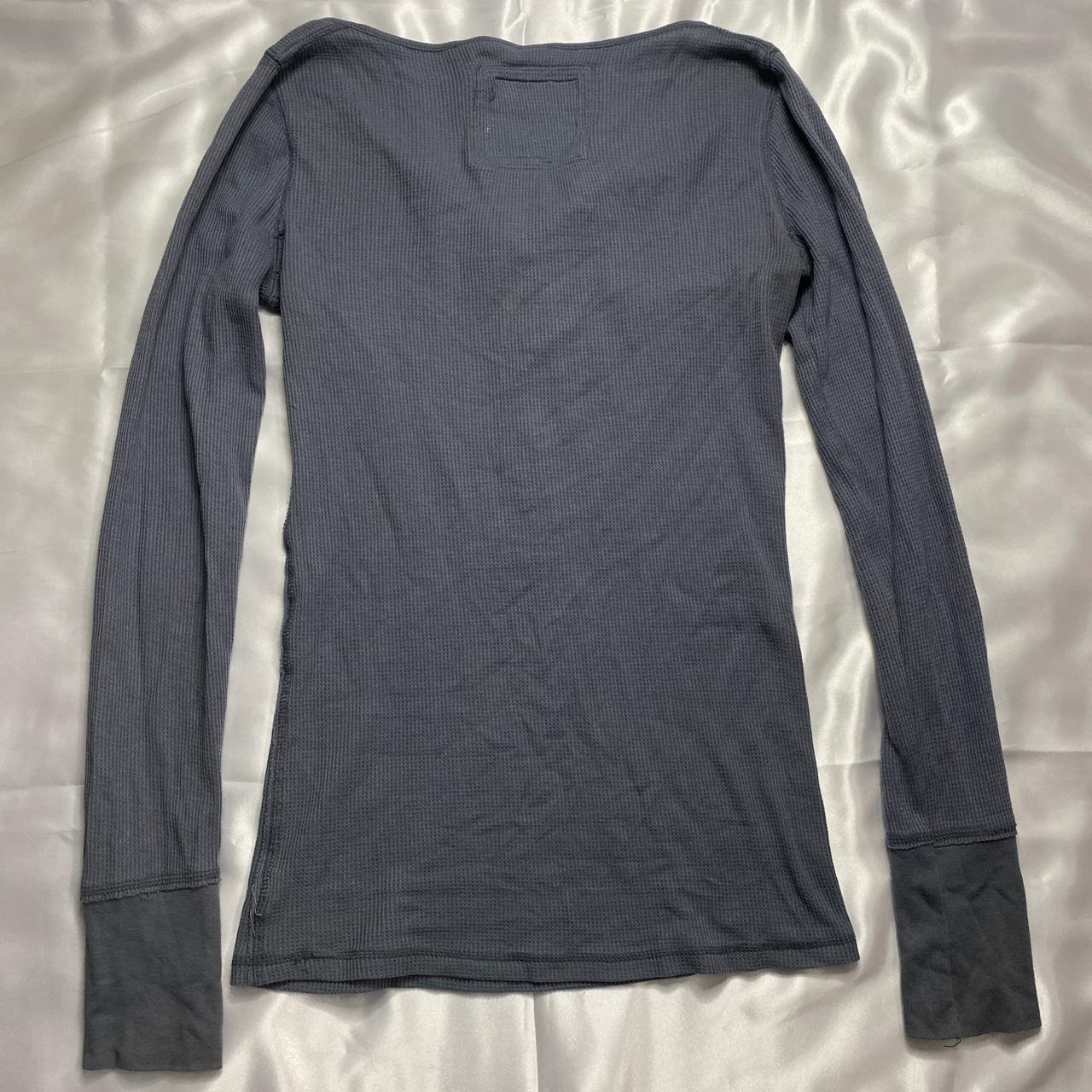 2000s vintage fitted long sleeve henley tee from... - Depop