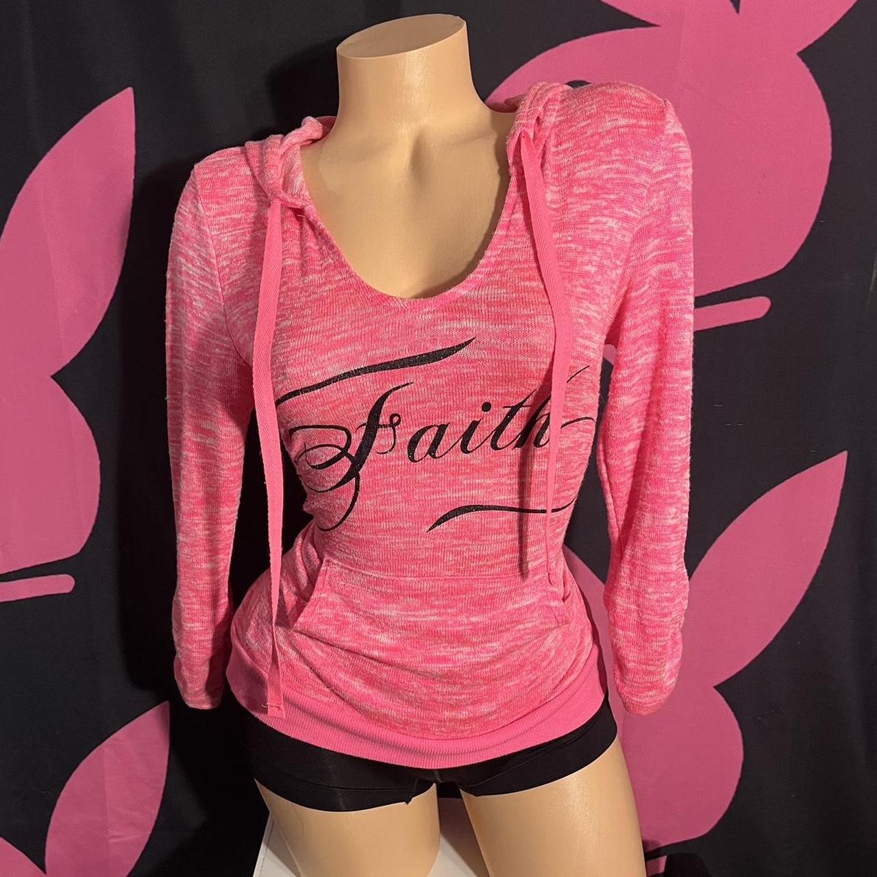 pink faith hoodie (NO PAYPAL) size medium in... Depop