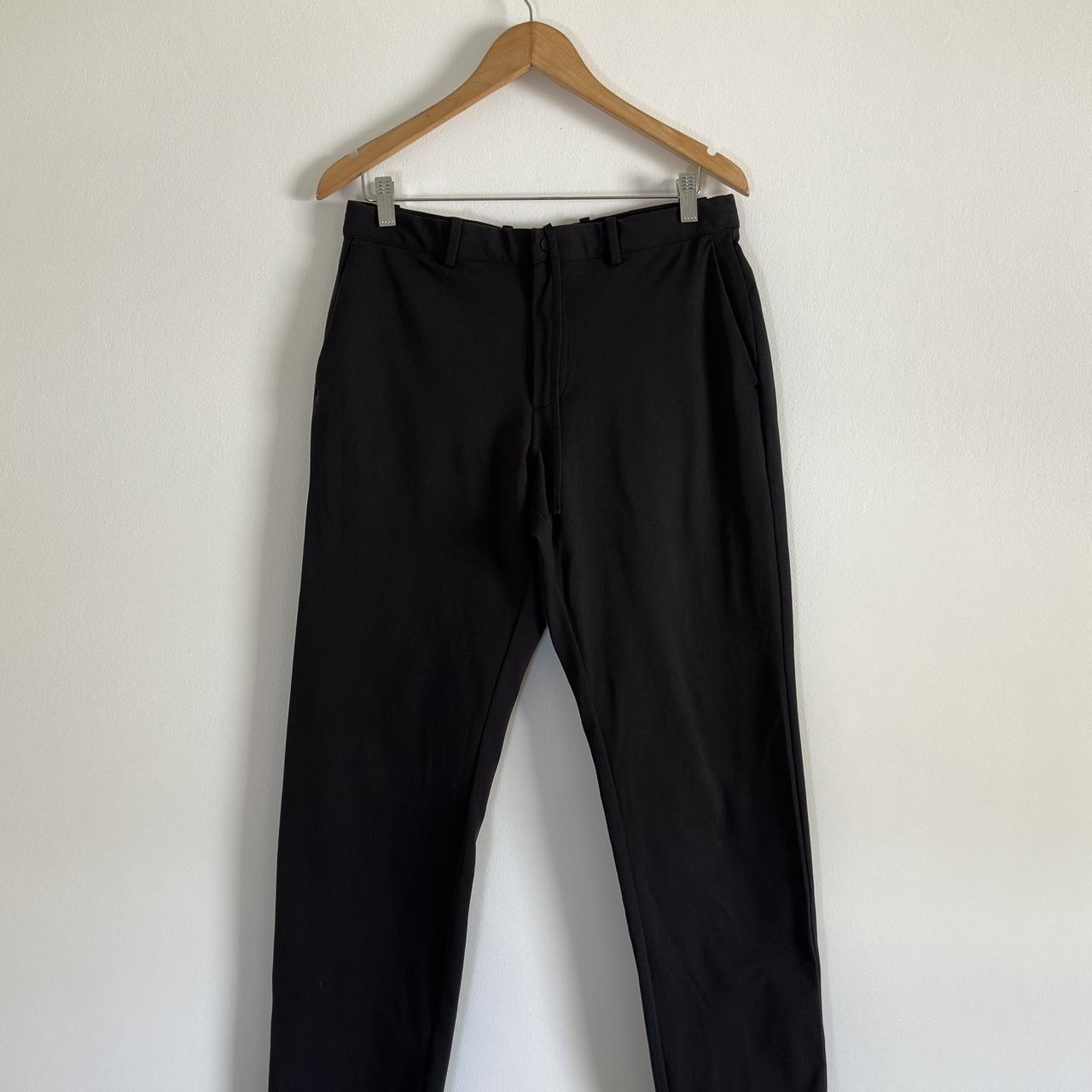 Uniqlo black easy pant, hardly worn, medium. Light... - Depop