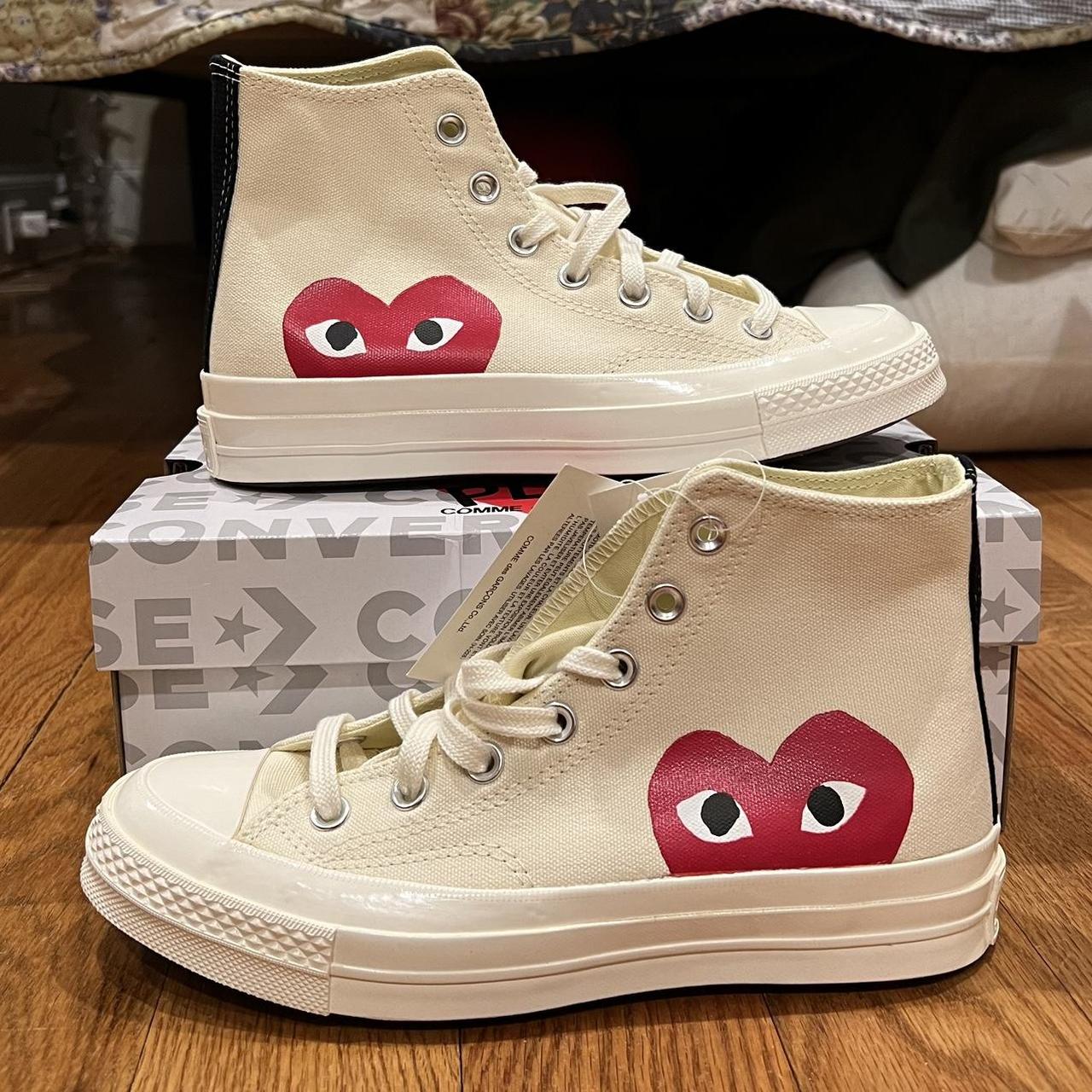 BRAND NEW COMME des GARÇONS x Converse collab high... - Depop