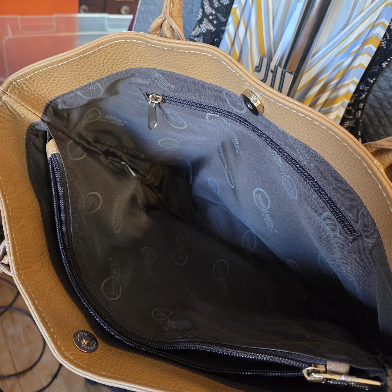 Amerileather Women's Bag - Tan/Brown – Ameri Leat… - image 5