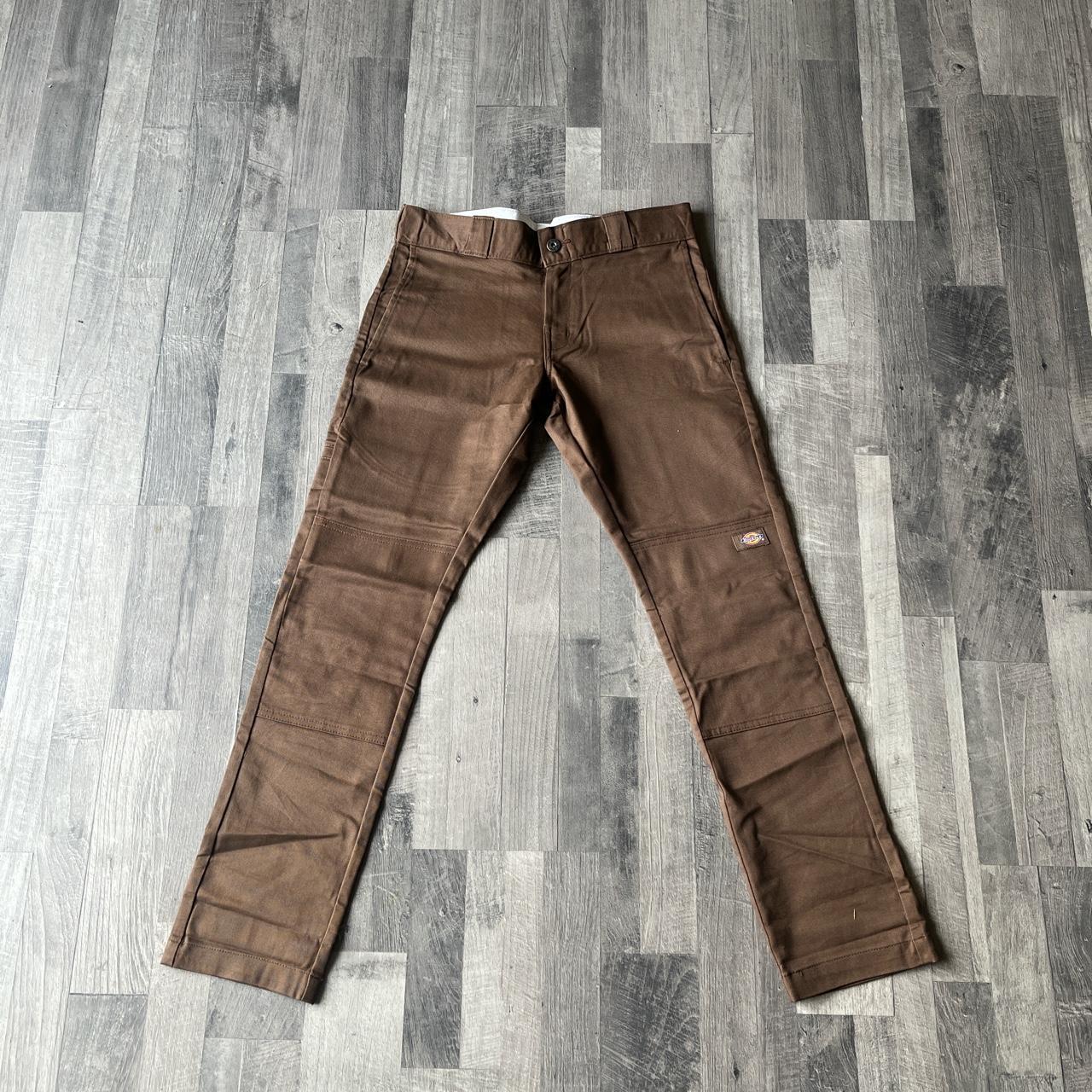 Skinny straight brown dickies pants Never been worn... - Depop