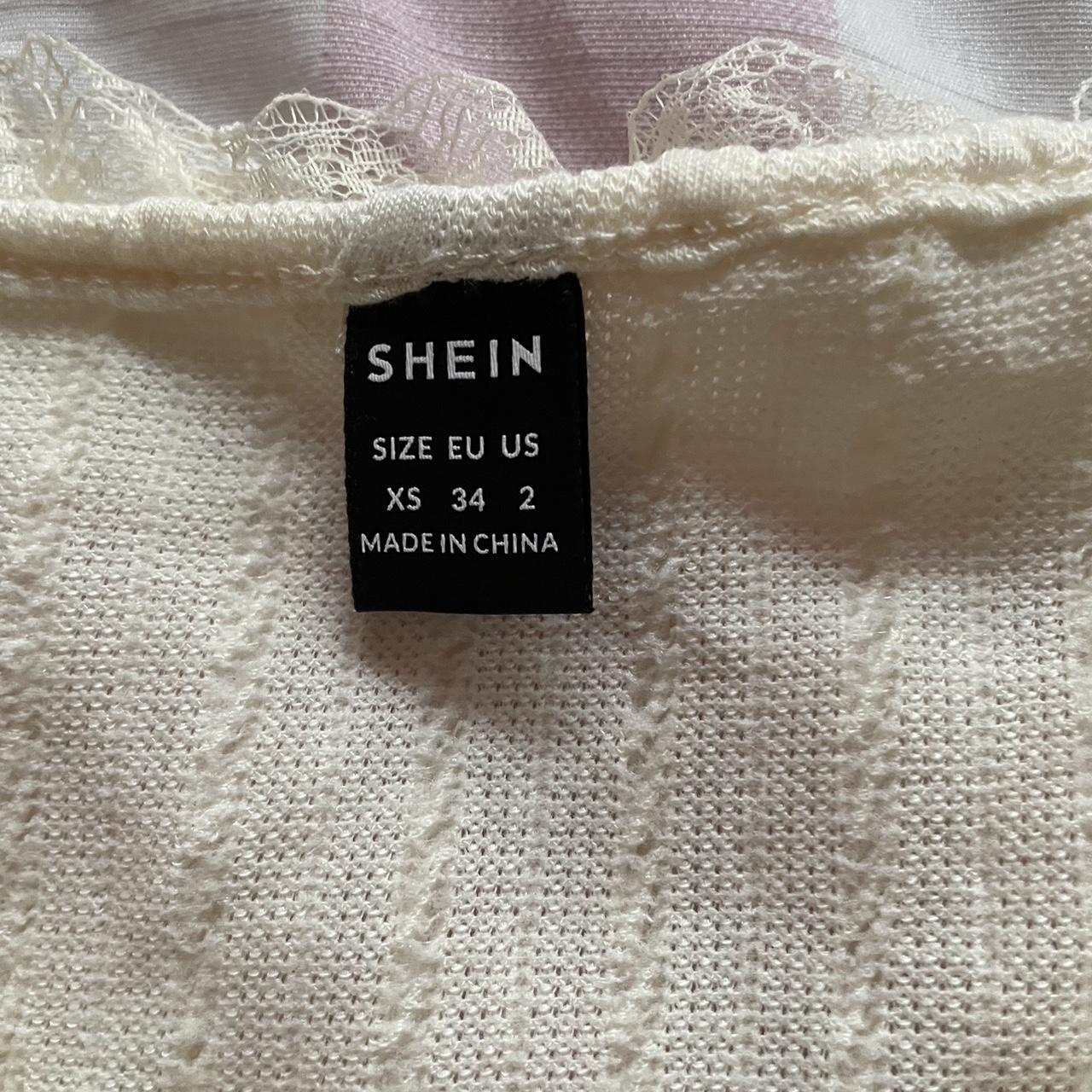 SHEIN Women's Tan and White Blouse (3)