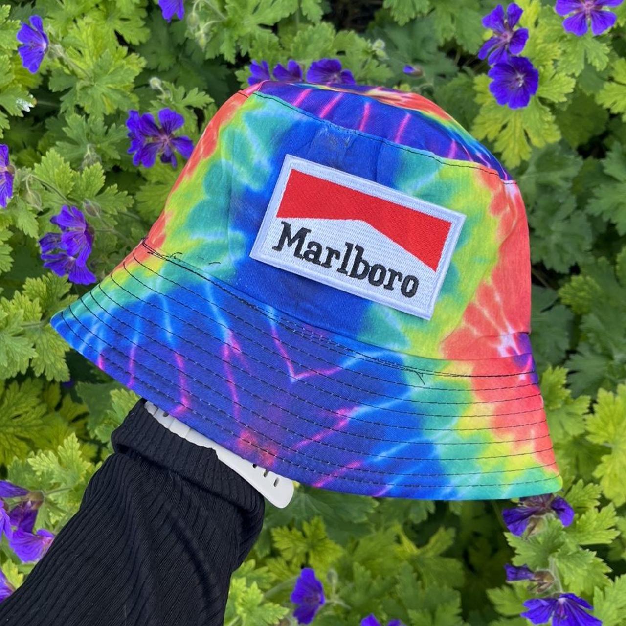 Marlboro Tiedye Inspired Patch Bucket Hat Perfect Depop