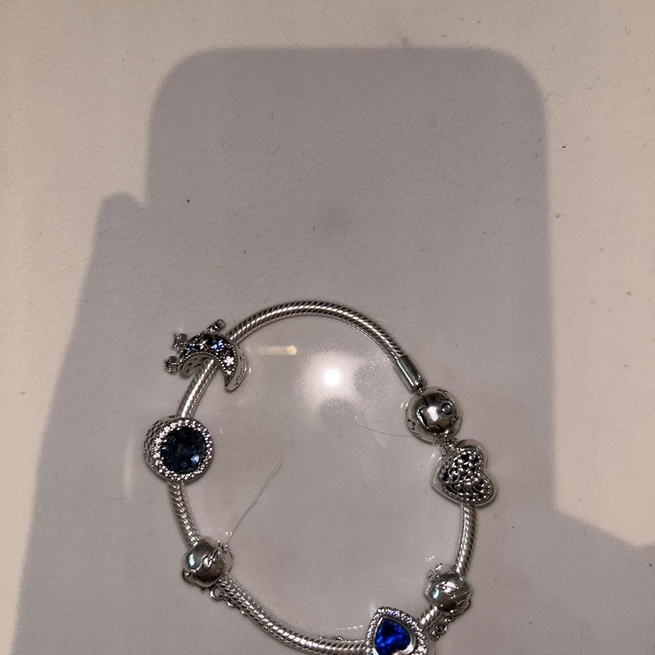 blue pandora 6 charm bracelet Willing to sell charms... - Depop