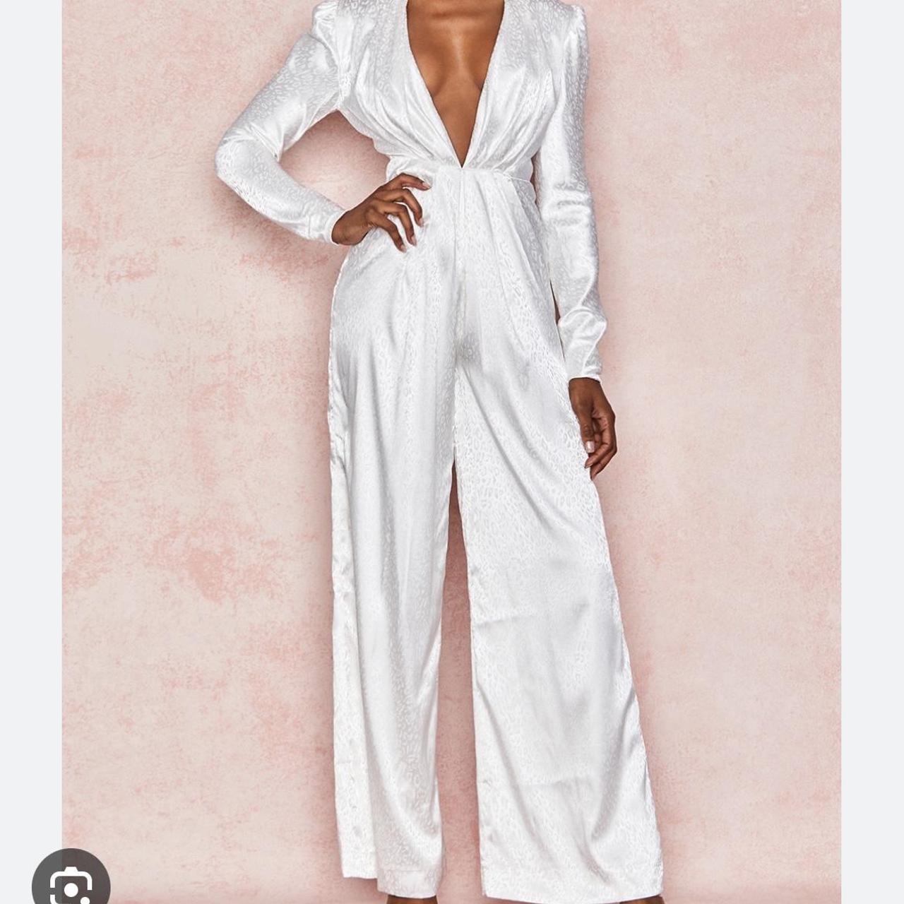 House of cb ‘RENE’ white jumpsuit Brand new Size... Depop