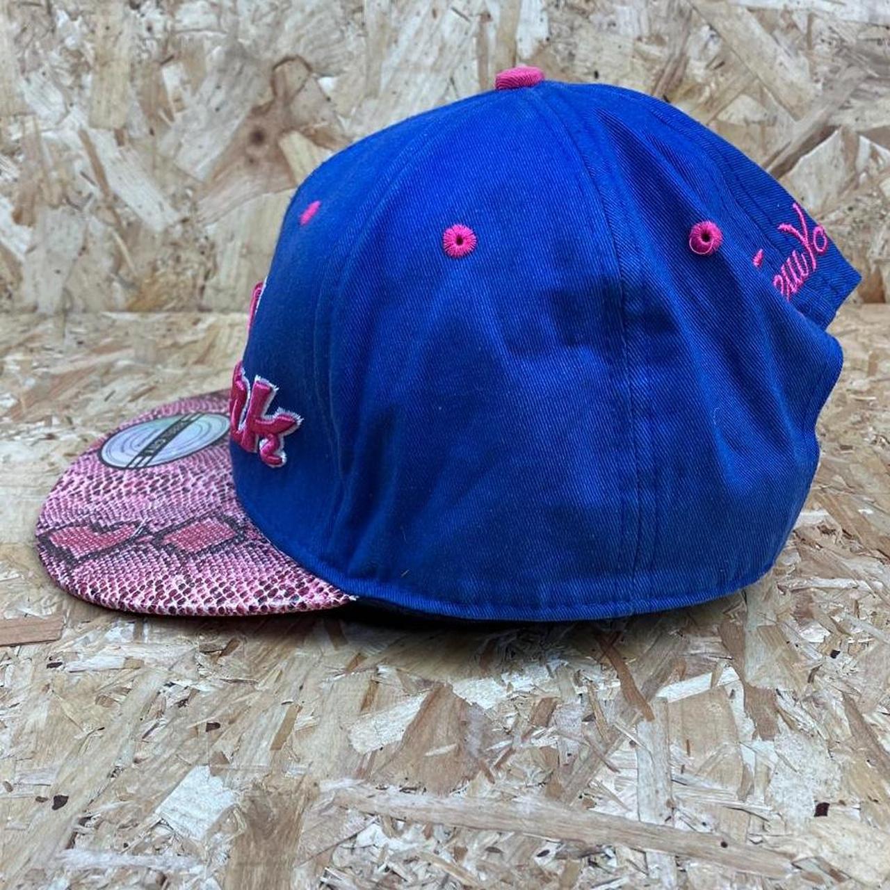 Women's Blue and Pink Hat Depop
