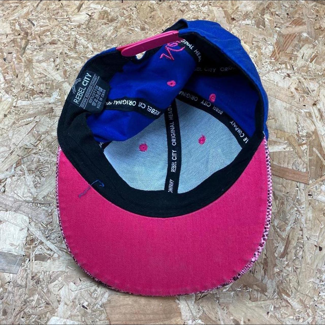 Women's Blue and Pink Hat Depop