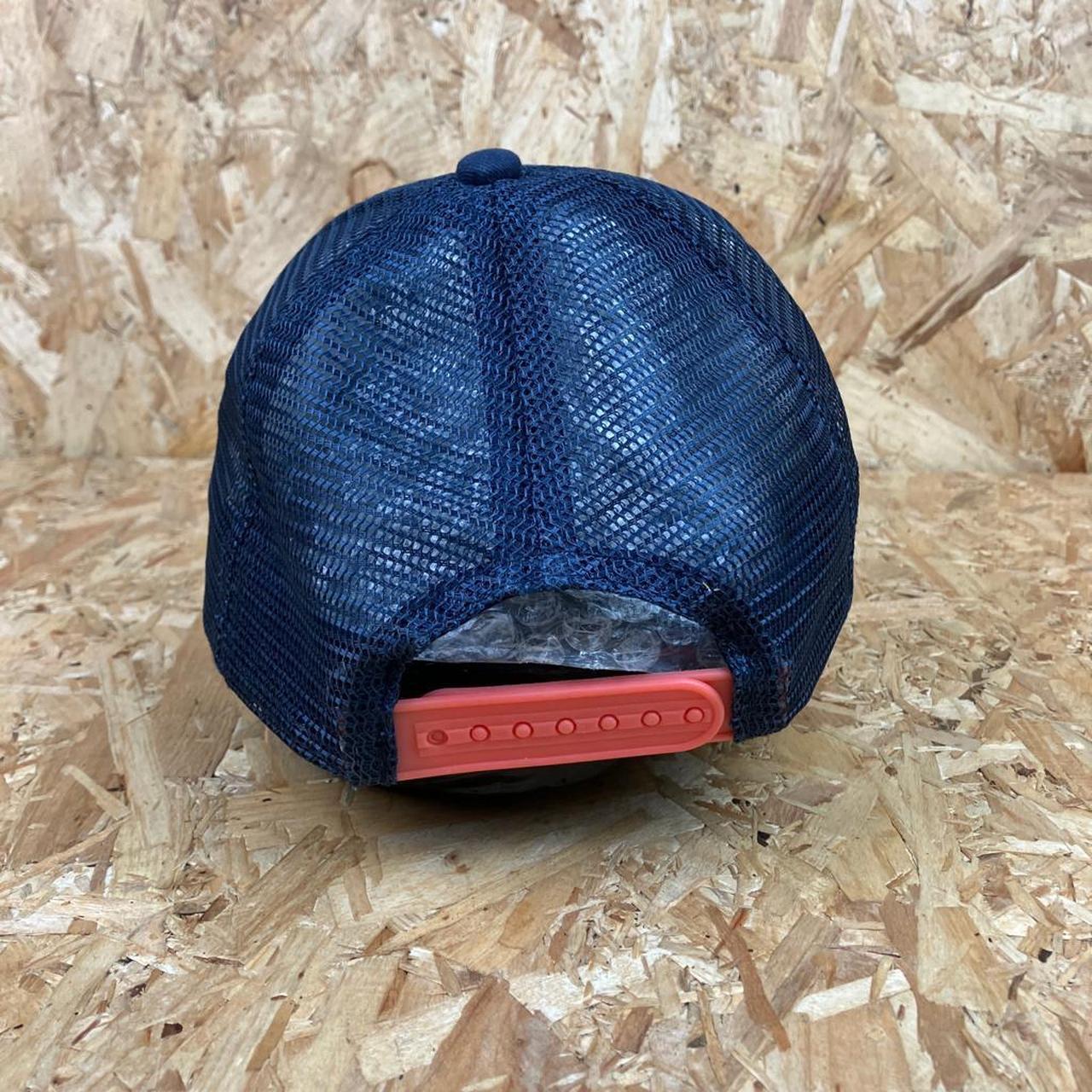 Men's Blue and Pink Hat Depop