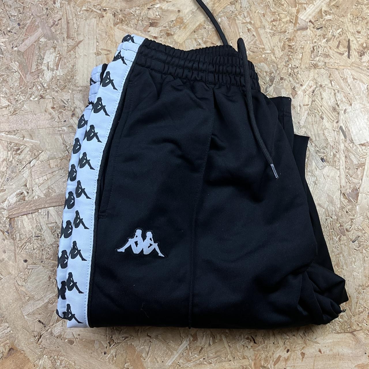 Kappa Vintage Popper Tracksuit Bottoms Joggers... - Depop