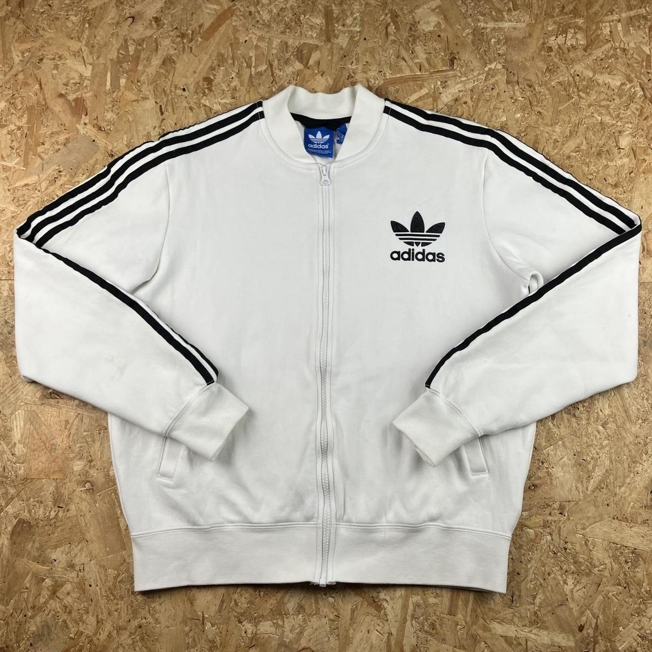 Adidas bomber hotsell jacket mens white