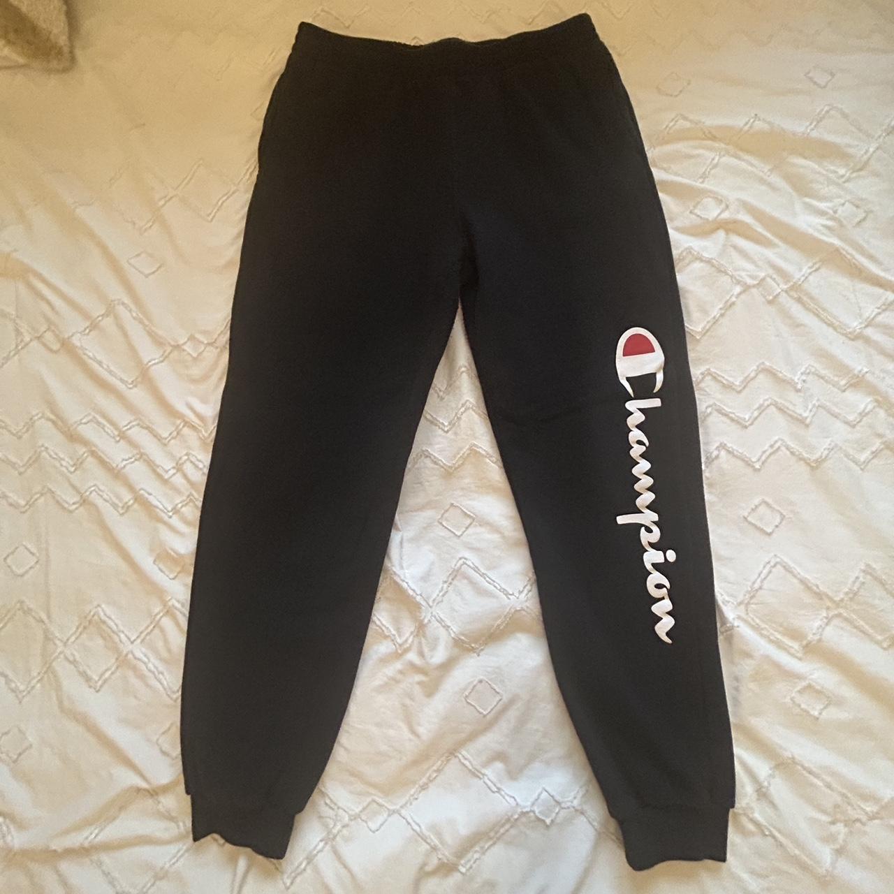 Black champion sweatpants womens hotsell