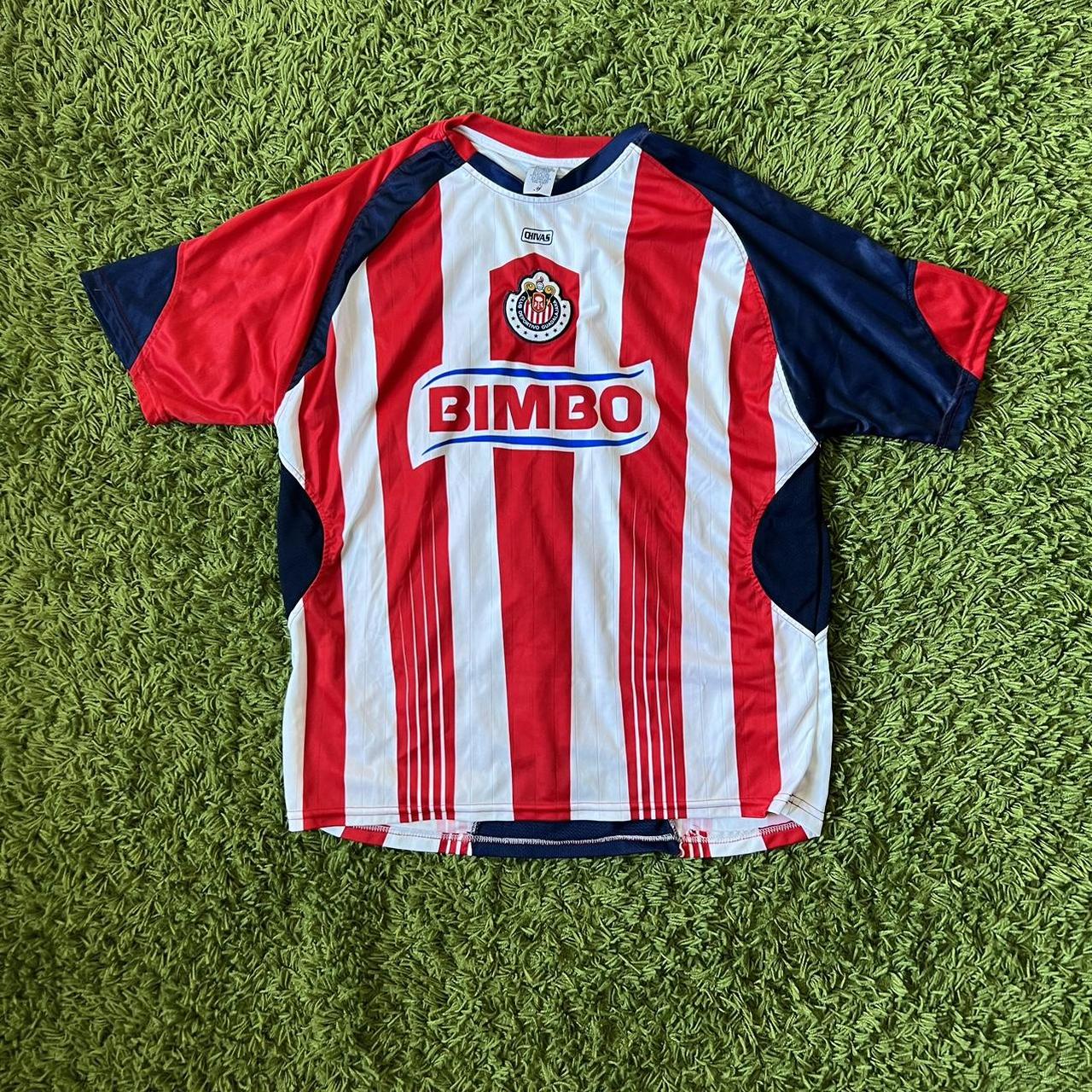 Soccer Club Deportivo Guadalajara Jersey Shirt Bimbo Toyota Large L Football