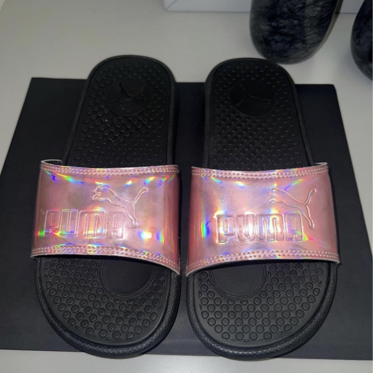 Holographic best sale puma slides