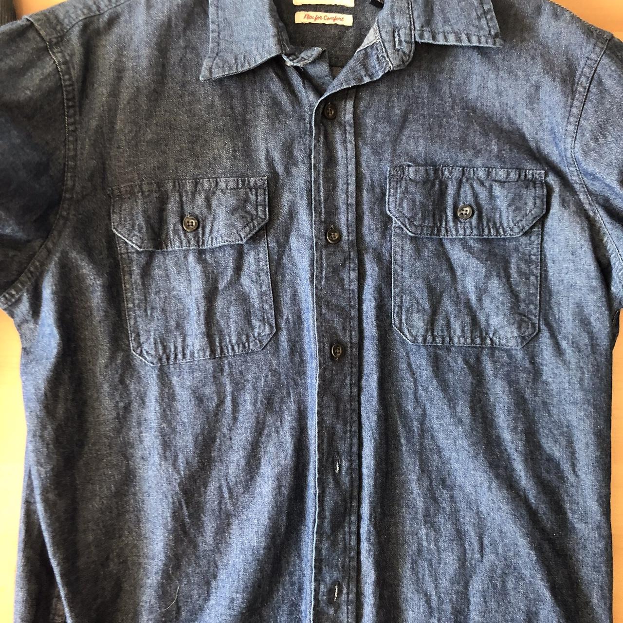 Men’s Wrangler denim style western shirt size... - Depop