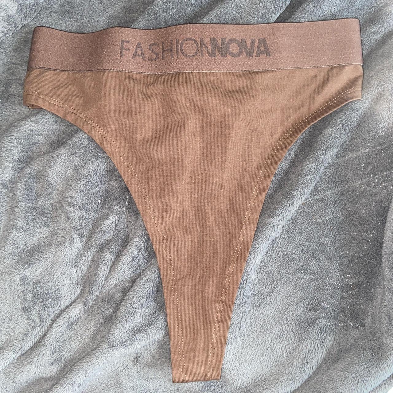 Fashion Nova Women's Brown Panties Depop