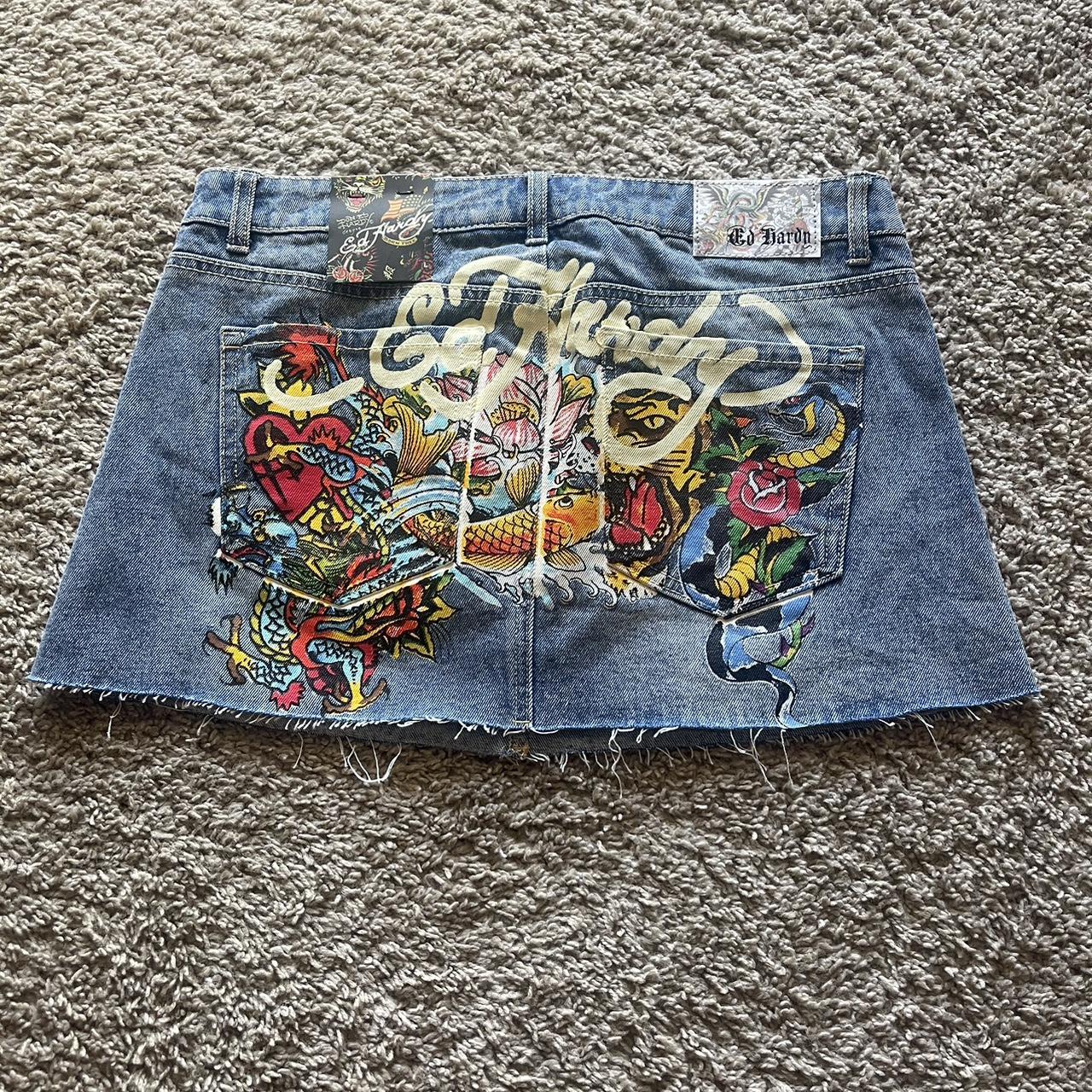 ️🐍 ED HARDY MINI DENIM SKIRT 🐍 ️ bought this skirt... - Depop