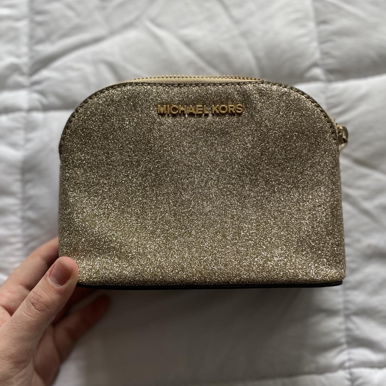 Michael kors gold glitter on sale bag