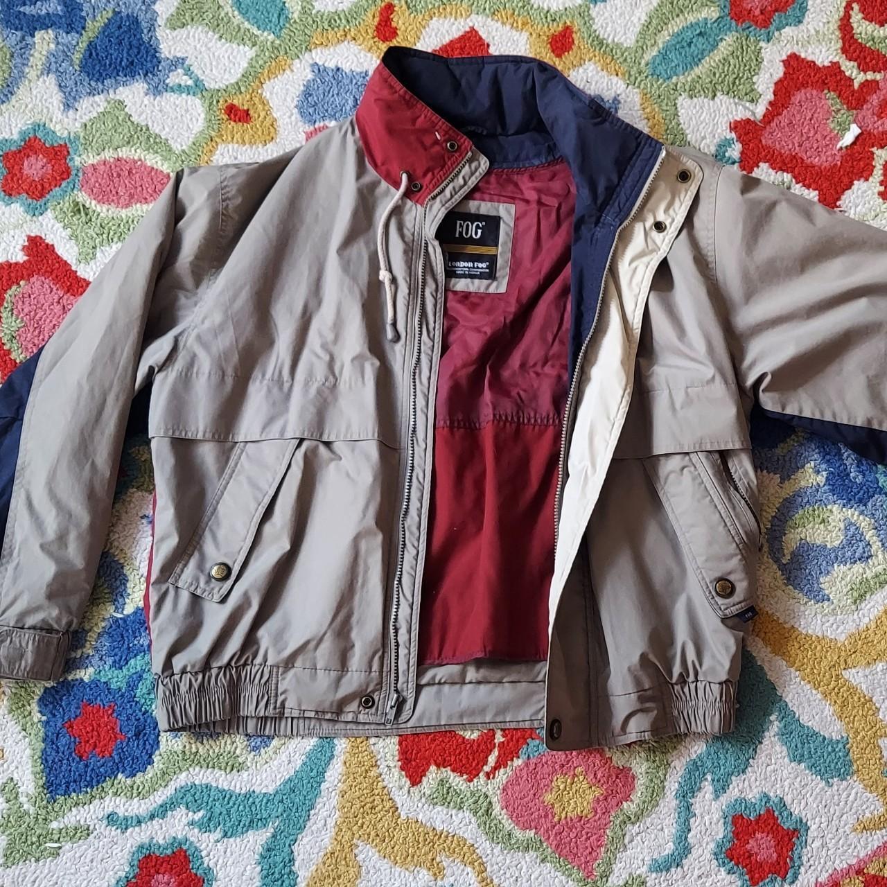 London Fog Men's Windbreaker Jacket - Grey/Red - … - image 3