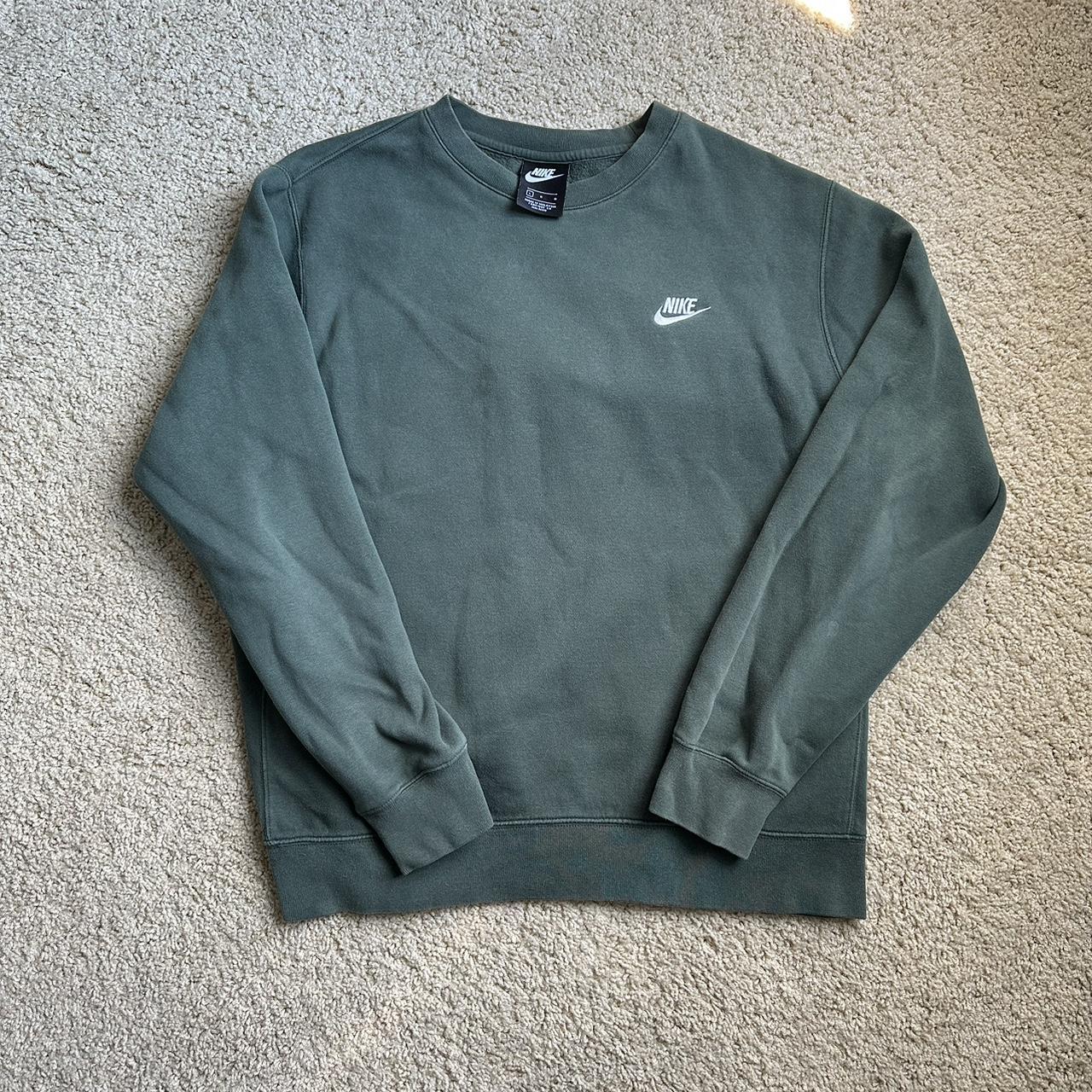 nike sweater dark green