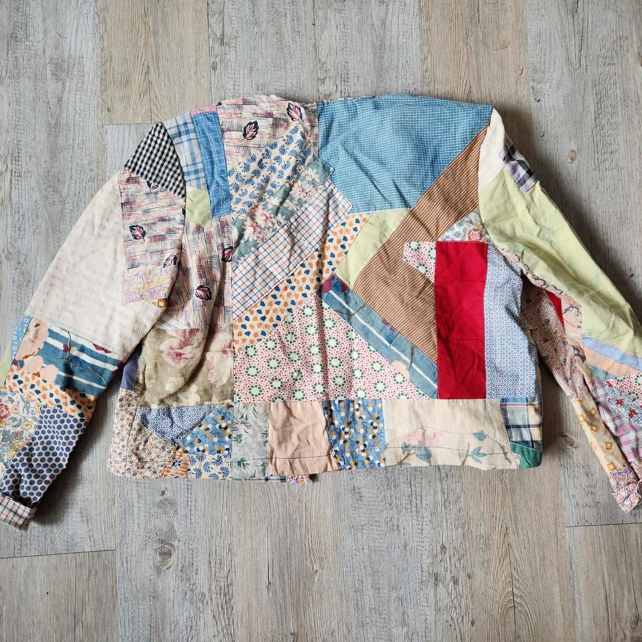 Women's Jacket - Multi/Tan - M – Patchwork quilt … - image 7