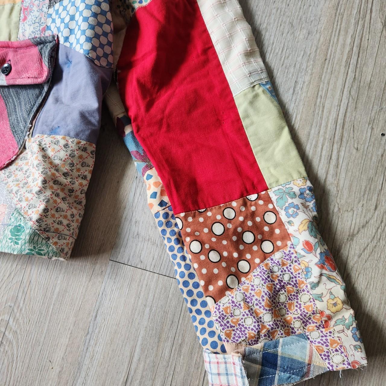 Women's Jacket - Multi/Tan - M – Patchwork quilt … - image 5