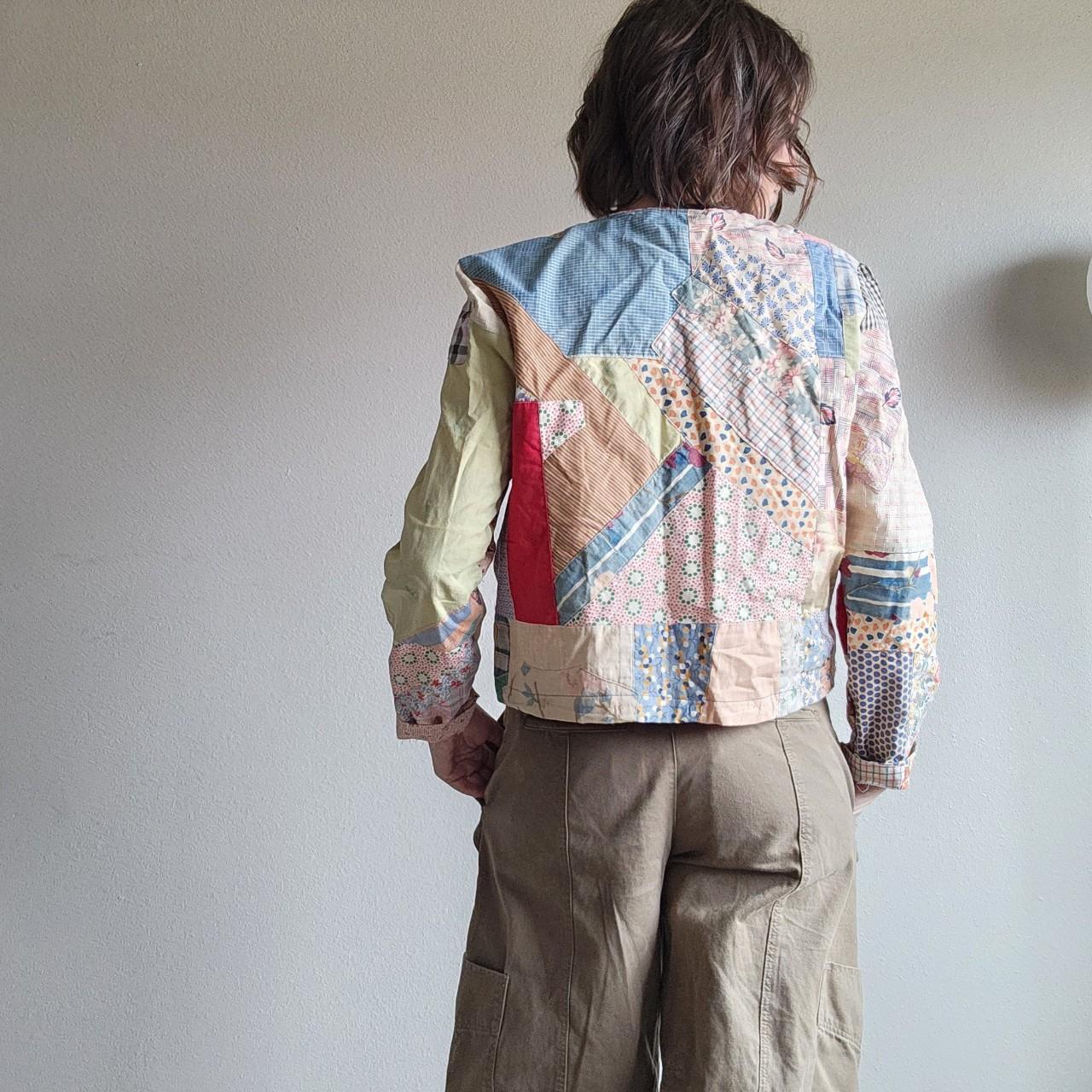 Women's Jacket - Multi/Tan - M – Patchwork quilt … - image 3
