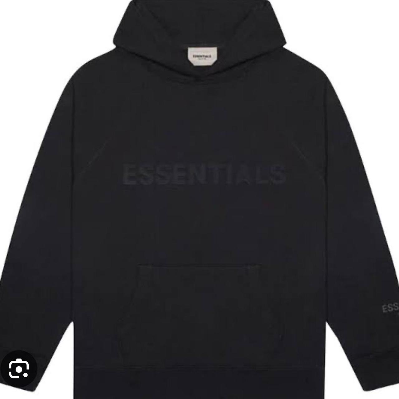 Black womens essentials hoodie, size small, two... Depop