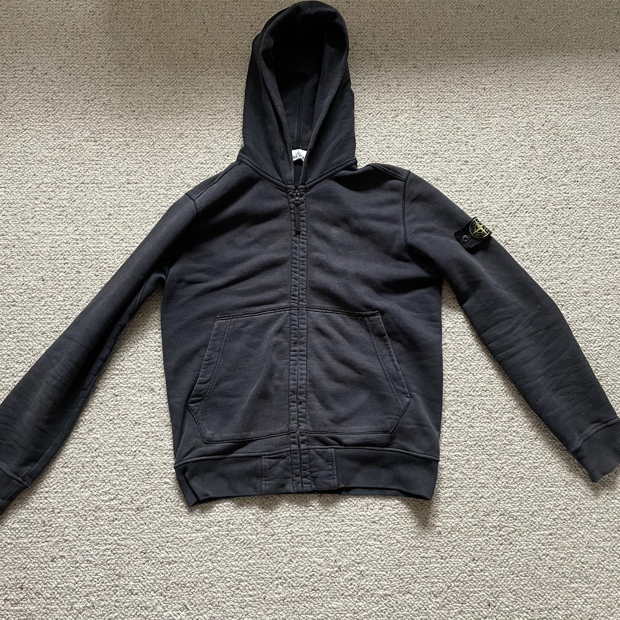 Navy blue stone island hoodie. Size Medium, could... Depop